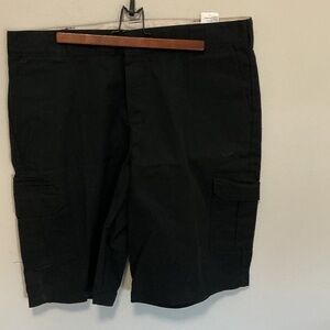 Dickies Black Cargo Shorts with Side Pockets